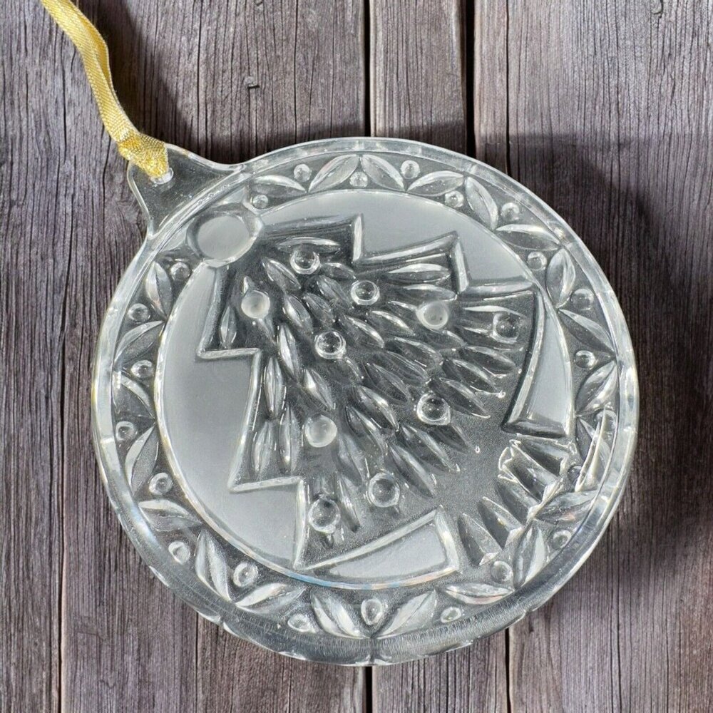 MIKASA Clear Crystal Ornament Round Sun Catcher Figure Christmas‎ Tree Holiday